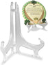 BANBERRY DESIGNS Clear Frosted Easels, Pack of 10 Stands, 7" H for Displaying Book, Picture, Plate