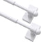 Turquoize Magnetic Curtain Rods, 2 Pack, Adjustable Length from 9 inch to 16 inch, White