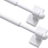 Turquoize Magnetic Curtain Rods, 2 Pack, Adjustable Length from 9 inch to 16 inch, White
