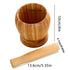 Mortar and Pestle Set, Bamboo Garlic Pounder Mincer Tool for Kitchen, Spice, Coffee, Herb, Ginger (S)