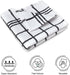 Encasa Terry Cloth Rags, Absorbent Dish Towels for Kitchen Drying and Cleaning, Pack of 12 in Terry Black