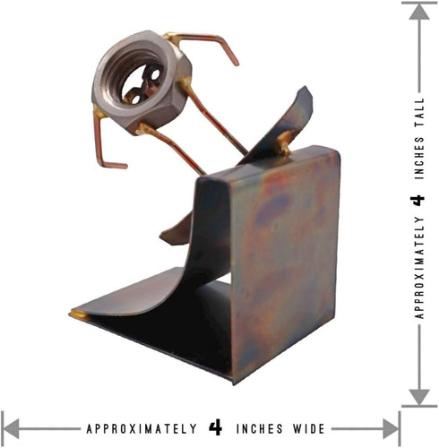Snowboard Nut Collectible Handmade Metal Art Figurine - Desk Accessories and Trophy for Home Office D cor