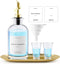 Moryimi Mouthwash Dispenser, 16oz Glass Mouthwash Decanter for Bathroom, Mouth Wash Container
