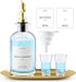 Moryimi Mouthwash Dispenser, 16oz Glass Mouthwash Decanter for Bathroom, Mouth Wash Container