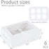 6PCS White Cupcake Containers, Cupcake Carrier 6 Count with Window Boxes Holding 36 Pastry Box for Birthday Holiday Party Bakery Supplies