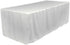 TEKTRUM Fitted Table DJ Jacket Cover, 8-Feet Long, Thick/Heavy Duty/Durable Fabric, White Color (TD-JKT-WHT-8FT)