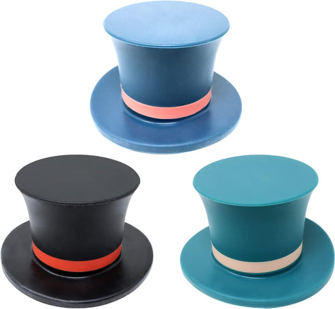 Honbay 3PCS Silicone Wine Bottle Stoppers Funny Silicone Magic Hat Wine Bottle Caps Decorative Wine Sealer Preserver
