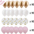 Pink Latex Balloons, 12" Mix Clear Confetti Balloons for Baby Shower Party Decorations (Pack of 40)