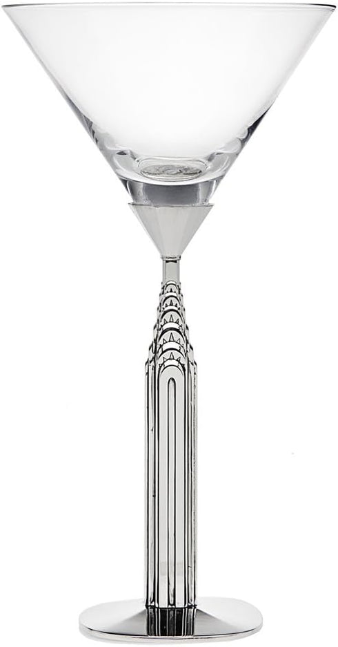 Godinger Martini Glass Chrysler Building Novelty Gift
