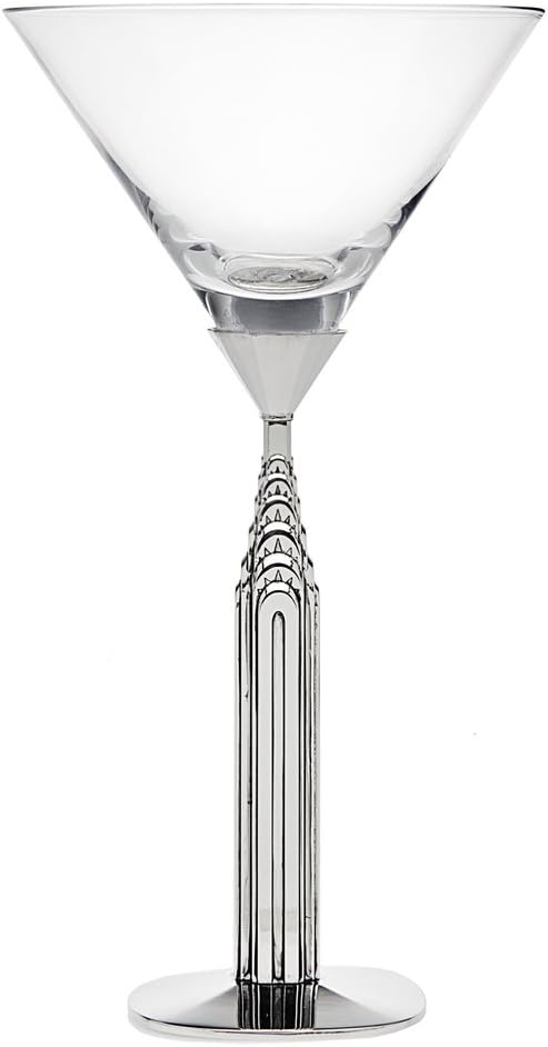 Godinger Martini Glass Chrysler Building Novelty Gift
