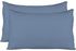 Extra Soft Jersey Knit Pillow Cases, Standard Size Pack of 2, Hidden Zipper, Soft Than Cotton, Denim Blue