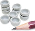 " Inch Diameter White Round Ceramic Sauce Bowls, Set of 10 Pieces Miniature Tableware