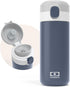 MONBENTO Insulated Bottle MB Pop Infinity - 12 Oz, Leakproof, Hot/Cold for Kids School/Park or Adult Handbag - Blue