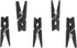 Restaurantware 1.2 Inch Black Clothespins, 50 Mini Disposable Sturdy Bamboo Wooden Clips for Appetizers