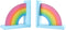 NIKKY HOME Wooden Rainbow Book Ends Non-Skid Cute Bookends Book Stoppers for