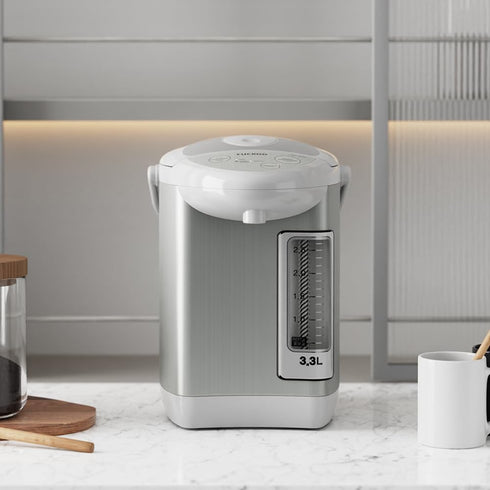 3.3L (111 Oz), CUCKOO Electric Hot Water Urn Pot Dispenser Safety Lock, Rotating Base, Instant Auto Boiler and Warmer