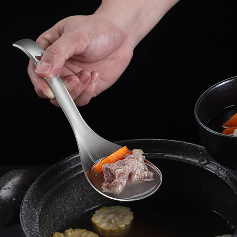 Cabilock Stainless Steel Rice Paddle, Rice Cooker Spoon, Soup Ladle, Oil Skimmer Spoon for Cooking