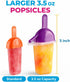 4 Set, Popsicle Molds Ice Pop Maker with Straw Large BPA Free Popsicle Mold Reusable Freezer Pop Maker for Juice Yogurt