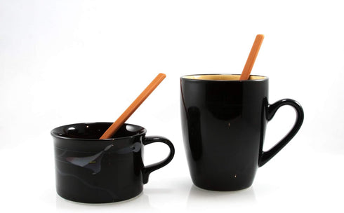 Honey Bear Kitchen Silicone Stirring Spoon - Set of 2 Black Bear for Coffee & Tea