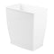 iDesign Plastic Spa Rectangular Trash Can, 2.5 Gallon, for Bathroom, Bedroom, Home Office, White