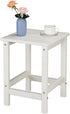 Kcelarec 1-White) Patio Side Table, Pool Composite Patio Table,HDPE End Tables for Backyard,Pool, Indoor Companion