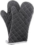 ARCLIBER Extra Long Oven Mitts, Heat Resistant Quilted Terry Cloth Cotton Gloves for Cooking Baking, 425°F