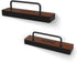 Vinyl Record Display Holders by Victrola, Set of 2 with Black Metal Accents, Wall Mountable (Pair, Espresso)
