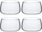 Sizikato 4pcs Clear Glass Dessert Cup, 6 Oz Custard Bowl, Oven Safe Pudding Cup