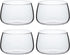 Sizikato 4pcs Clear Glass Dessert Cup, 6 Oz Custard Bowl, Oven Safe Pudding Cup
