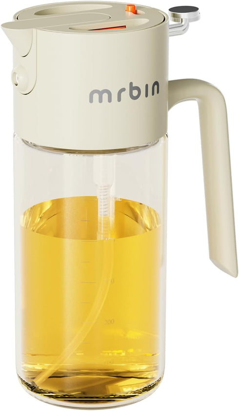 2 1 550ml 18.5oz MRBIN in Olive Oil Dispenser Spray and Pour, / Food Grade Glass Avocado Mist Bottle, Vinegar