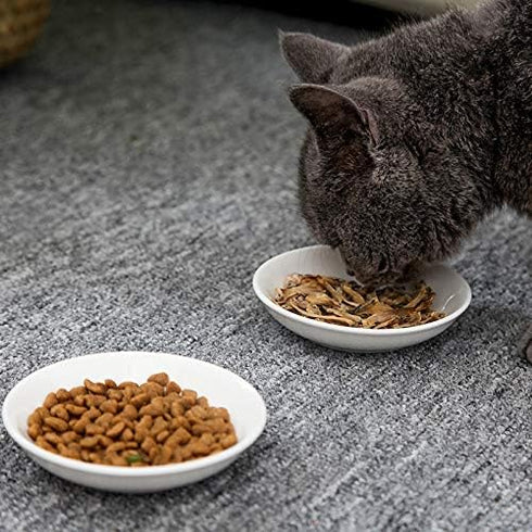 BigNoseDeer Super Cute Cat Ceramic Sauce Dish, Mini Side Seasoning Dish, Set of 6