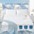 Sunflower Cooling Quilted Queen Mattress Protector, Extra Deep Pocket Queen Mattress Cover, Machine Washable