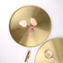 Hammered Counter 12 inch FREELOVE Gold Tray, Round Brass Serving Platter, Bar Circle Decorative Plate, Coffee Table