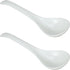 2 Pack Porcelain Serving Spoon Soup Ladles - 9 Inch Long for Serving, Cooking, Mixing Stews, Noodles, Rice