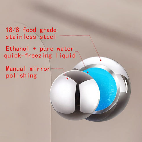 Whiskey Balls Reusable Stainless Steel Metal Ice Sphere Cubes, Beverage Chilling Rocks for Red Wine, Bar Beer, Scotch,
