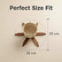 Heaocv Walnut Tree Table Mat,Wooden Table Mat Tree,Foldable Trivets for Hot Dishes,Non-Slip Heat Insulated Folding Wood