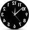 The Geeky Days Reverse Wall Clock - 12 inch Unusual Numbers Backwards Modern Decorative Clock for Your Wall