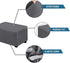 VIENLOVE Rectangle Ottoman Slipcover Luxury Suede Footstool Protector Covers Stretch with Elastic Bottom Feature