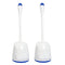 CELOX Toilet Bowl Brush and Holder, Compact Bathroom Cleaning Kit, White, 2 Set