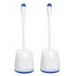 CELOX Toilet Bowl Brush and Holder, Compact Bathroom Cleaning Kit, White, 2 Set