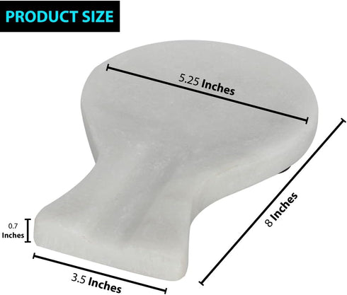 Radicaln White Marble Spoon Rest, Handmade Utensil Holder for Kitchen, Spatula Ladle Fork Cooking Tool Organizer
