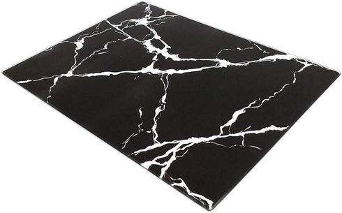 Glass Cutting Board, 16 x 12 inch Set of 1 - Tempered Glass, Decorative Square Marble Chopping Board