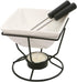 YARNOW Ceramic Butter Warmer Fondue Pot with Tealight Candle, Chocolate Melt Pot for Cheese and Chocolate