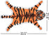 Faux Tiger Printed Rug/Mat for Bathroom, Non-Slip Absorbent Area Rug for Small Home Decor (Orange)