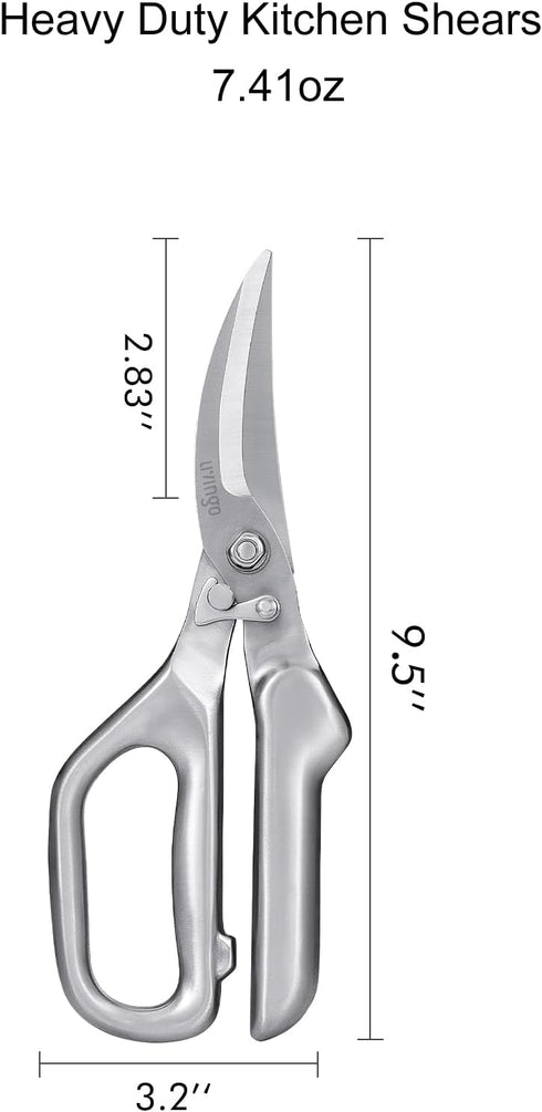 LIVINGO Kitchen Scissors - Heavy Duty Poultry Shears Sharp Cutting Food Chicken Bone Meat Vegetable for Cooking