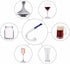 Wine Cleaning Brush, Flexible Long Bottle Cleaner for Decanters, Goblets, Glasses, Dark Blue