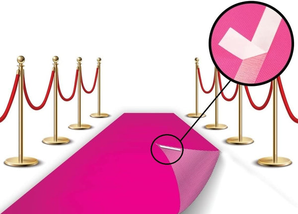Red Carpet Floor Runner for Hollywood Party Decoration, Fabric 100 GSM (Pink, 2x15 Feet)