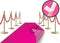 Red Carpet Floor Runner for Hollywood Party Decoration, Fabric 100 GSM (Pink, 2x15 Feet)