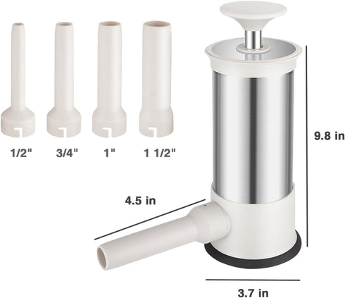 2.2-Pound 4 Nozzles Manual Sausage Stuffers, Household Vertical Sausage Makers with Stuffing for Homemade Sausage