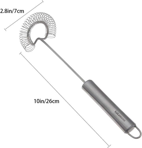 Egg Beater Stainless Surround Helix Spring Coil Whisk, Egg Frother, Milk and Blender Kitchen Utensils (Small)
